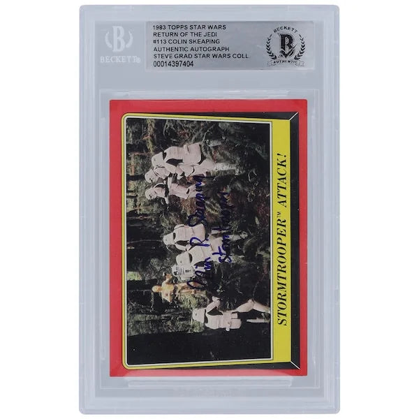 Colin Skeaping Signed 1983 Topps Return of the Jedi #113 Card | Stormtrooper Inscription