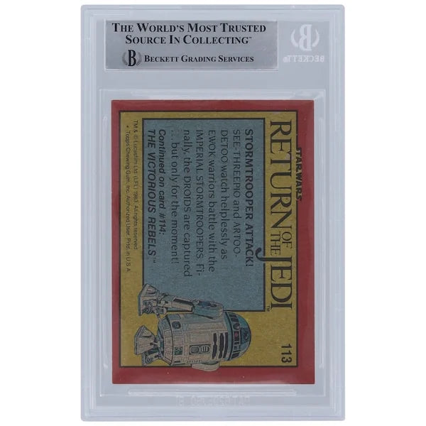 Colin Skeaping Signed 1983 Topps Return of the Jedi #113 Card | Stormtrooper Inscription