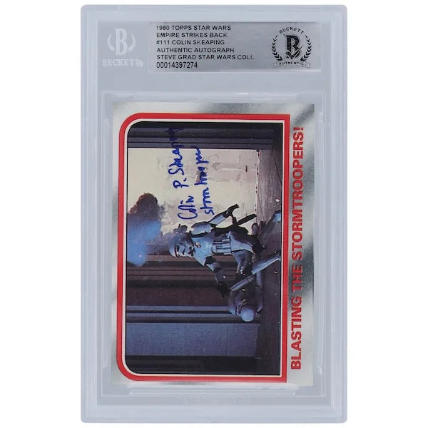 Colin Skeaping Signed 1980 Topps Empire Strikes Back #111 | Stormtrooper Inscription