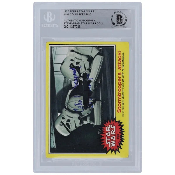 Colin Skeaping Signed 1977 Topps Star Wars #194 Card | Stormtrooper Inscription
