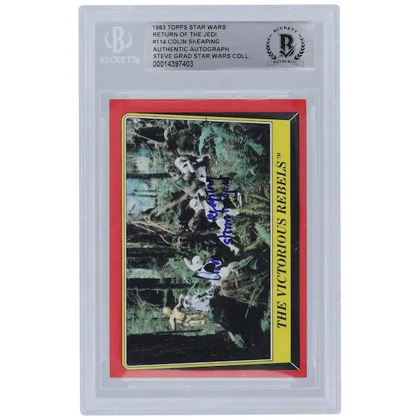 Colin Skeaping Signed 1983 Topps Return of the Jedi #114 Card | Stormtrooper Inscription