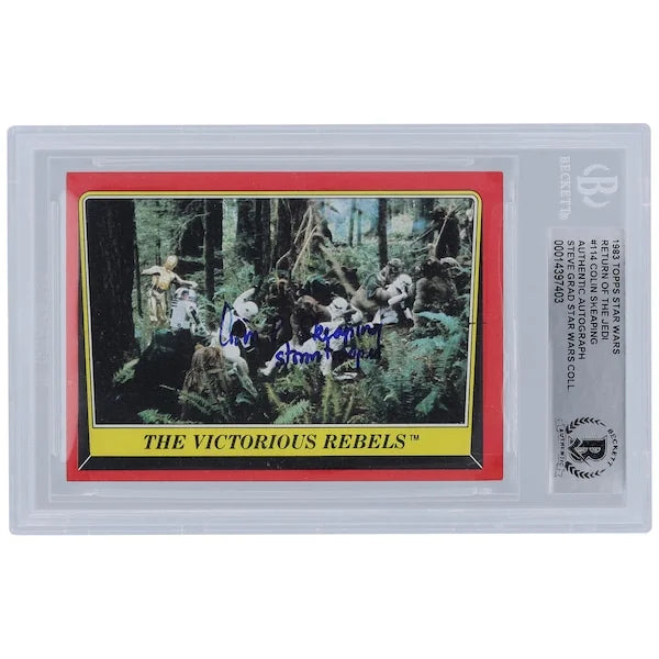 Colin Skeaping Signed 1983 Topps Return of the Jedi #114 Card | Stormtrooper Inscription