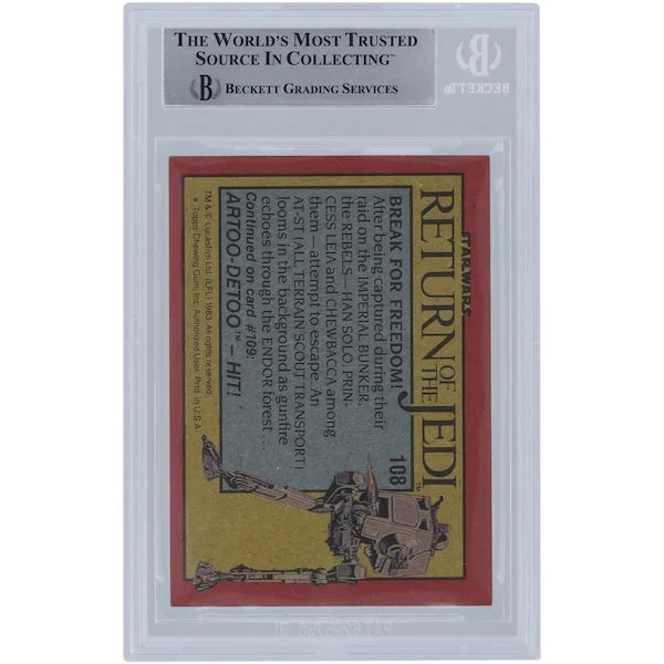 Colin Skeaping Signed 1983 Topps Return of the Jedi #108 | Stormtrooper Inscription