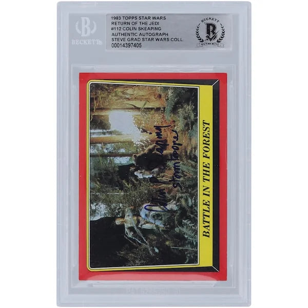 Colin Skeaping Signed 1983 Topps Return of the Jedi #112 Card | Stormtrooper Inscription