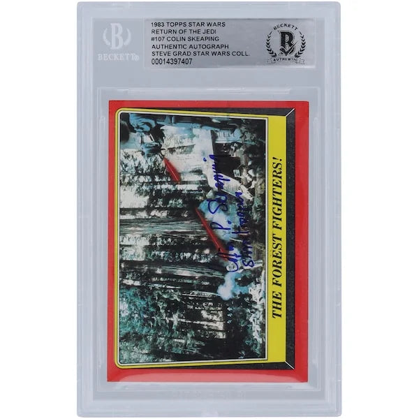 Colin Skeaping Signed 1983 Topps Return of the Jedi #107 | Stormtrooper Inscription