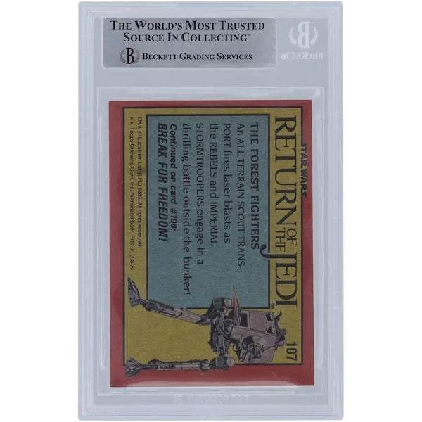 Colin Skeaping Signed 1983 Topps Return of the Jedi #107 | Stormtrooper Inscription