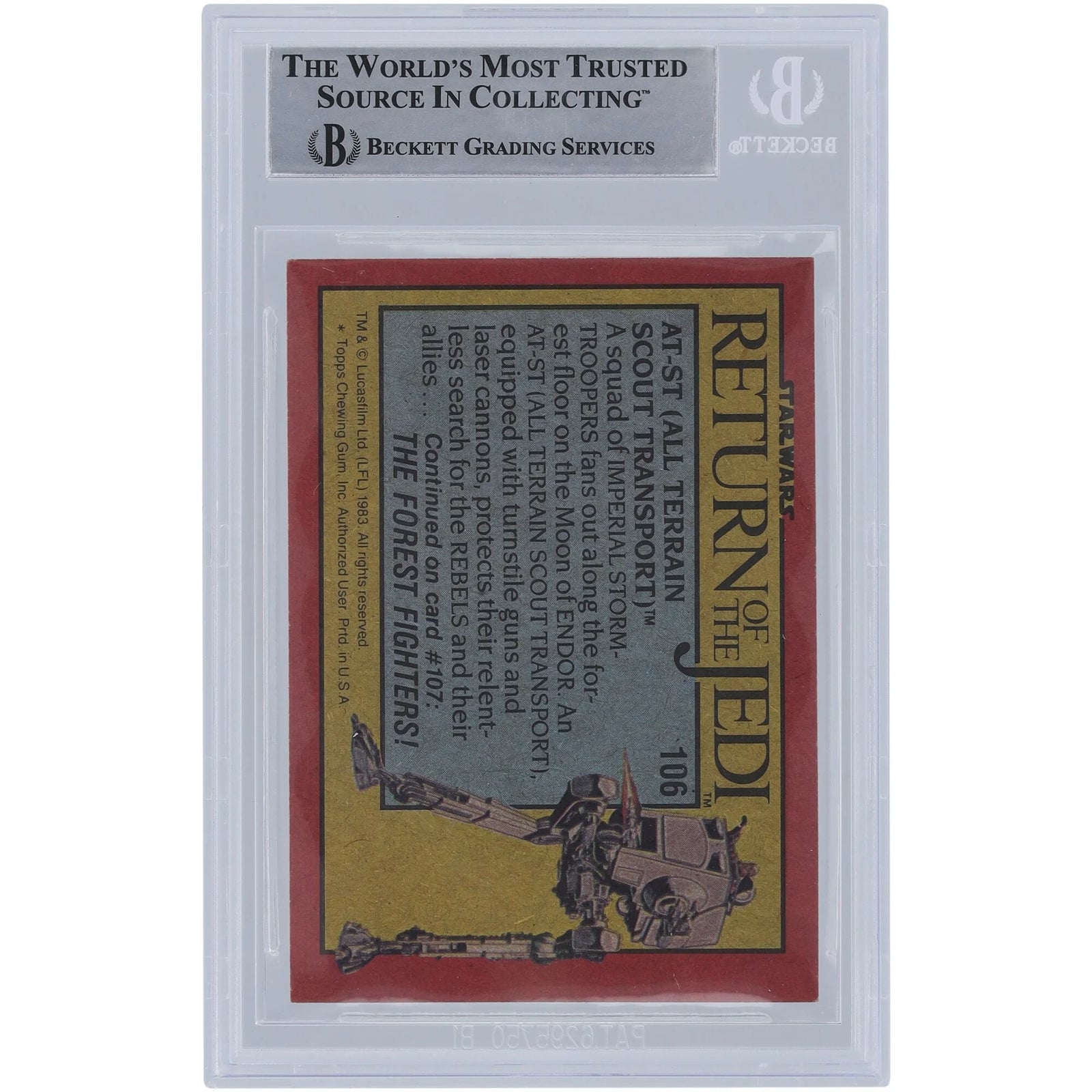 Colin Skeaping Signed 1983 Topps Return of the Jedi #106 | BGS Authenticated
