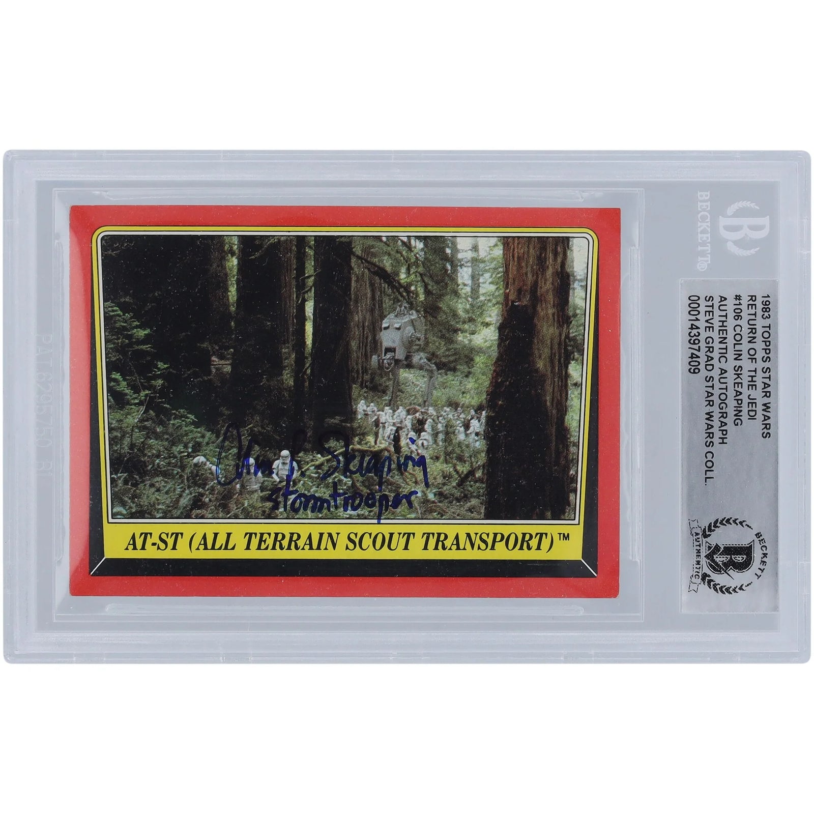 Colin Skeaping Signed 1983 Topps Return of the Jedi #106 | BGS Authenticated