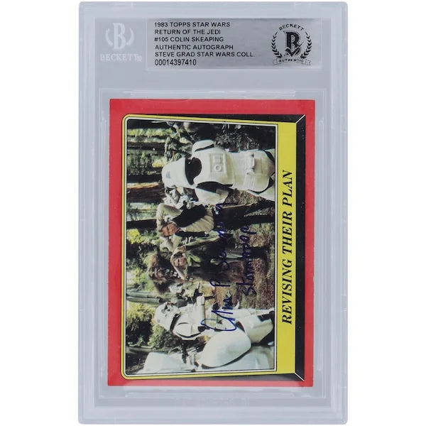 Colin Skeaping Signed 1983 Topps Return of the Jedi #105 | Stormtrooper Inscription