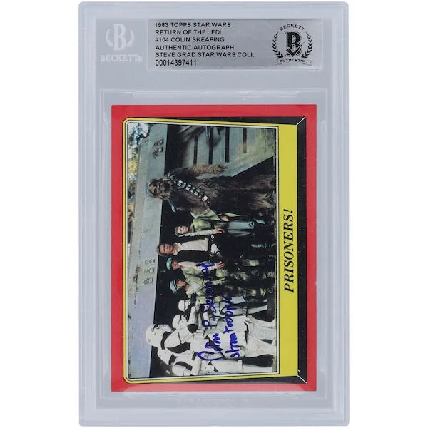 Colin Skeaping Signed 1983 Topps Return of the Jedi #104 | Stormtrooper Inscription