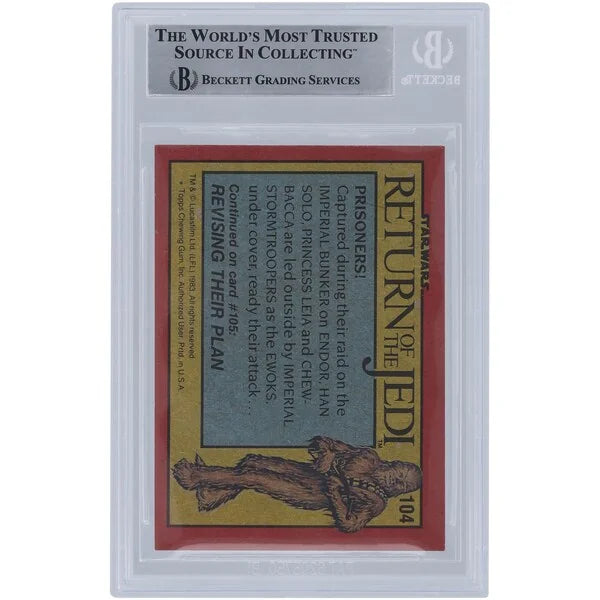 Colin Skeaping Signed 1983 Topps Return of the Jedi #104 | Stormtrooper Inscription