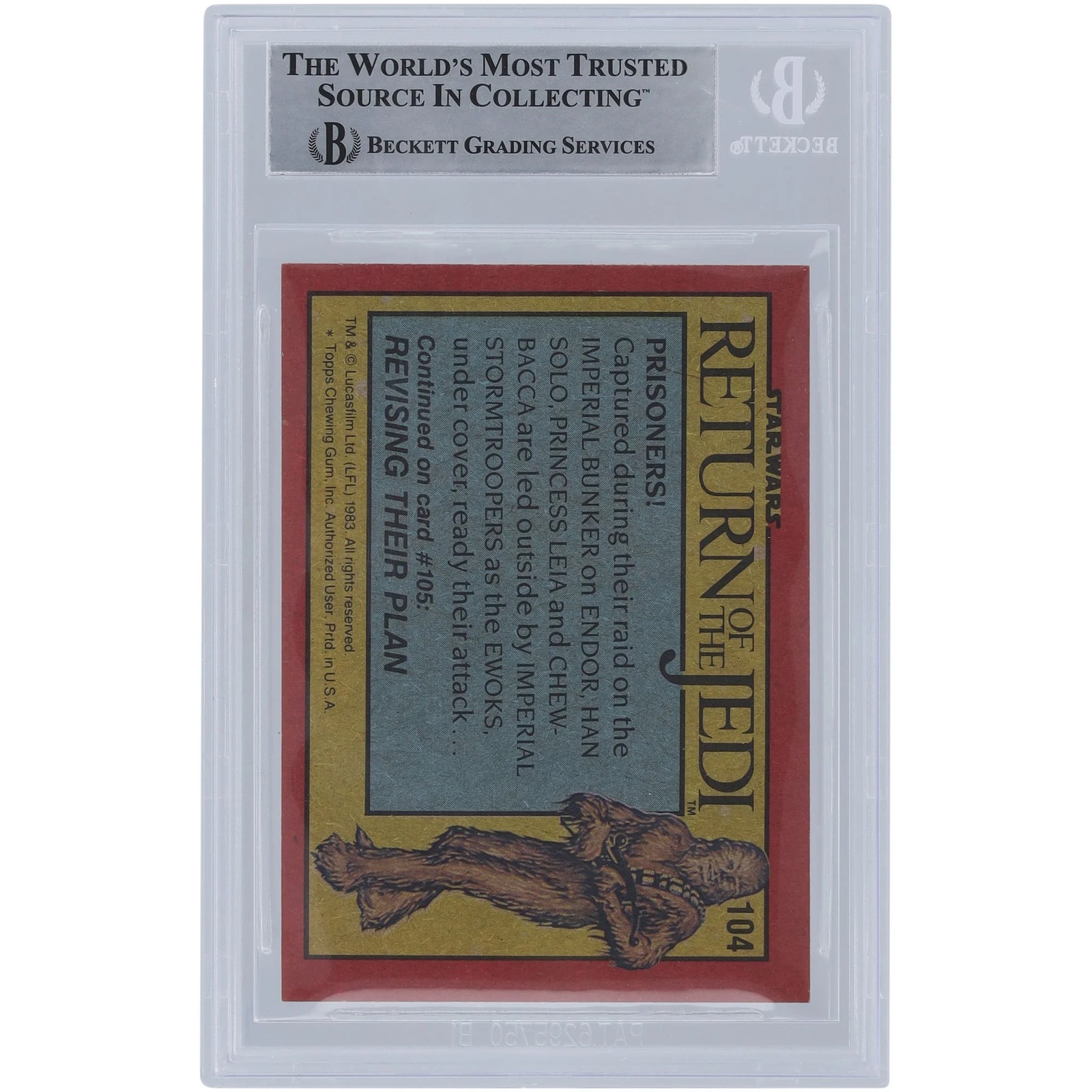 Colin Skeaping Signed 1983 Topps Return of the Jedi #104 | Stormtrooper Inscription