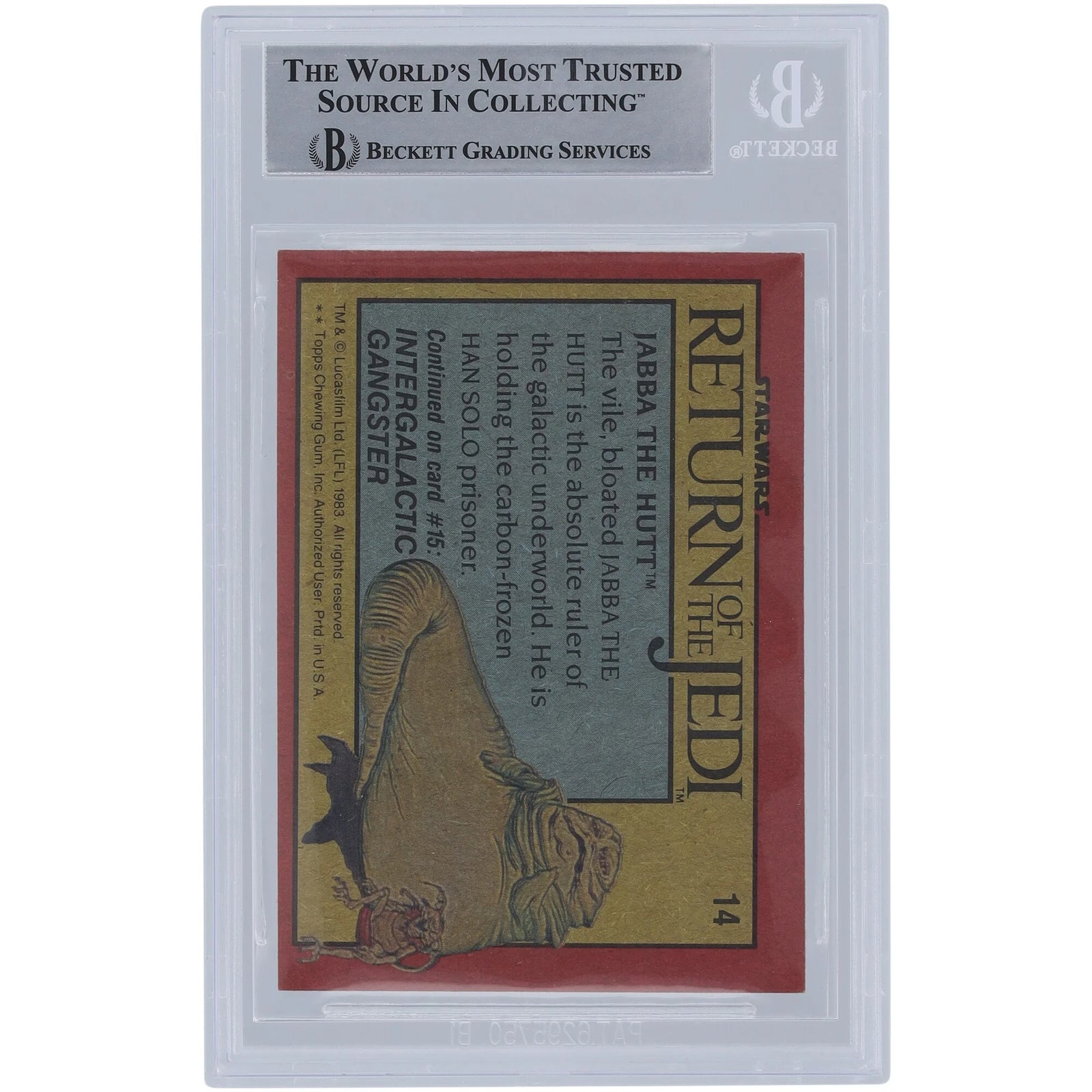 Phil Tippett Signed 1983 Topps Return of the Jedi #14 Card | BGS Authenticated