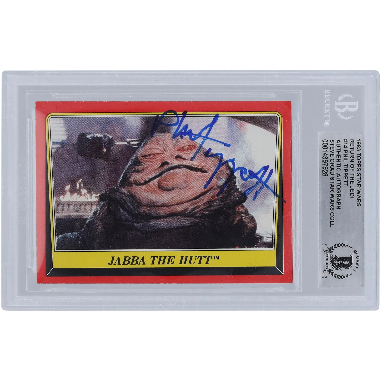 Phil Tippett Signed 1983 Topps Return of the Jedi #14 Card | BGS Authenticated