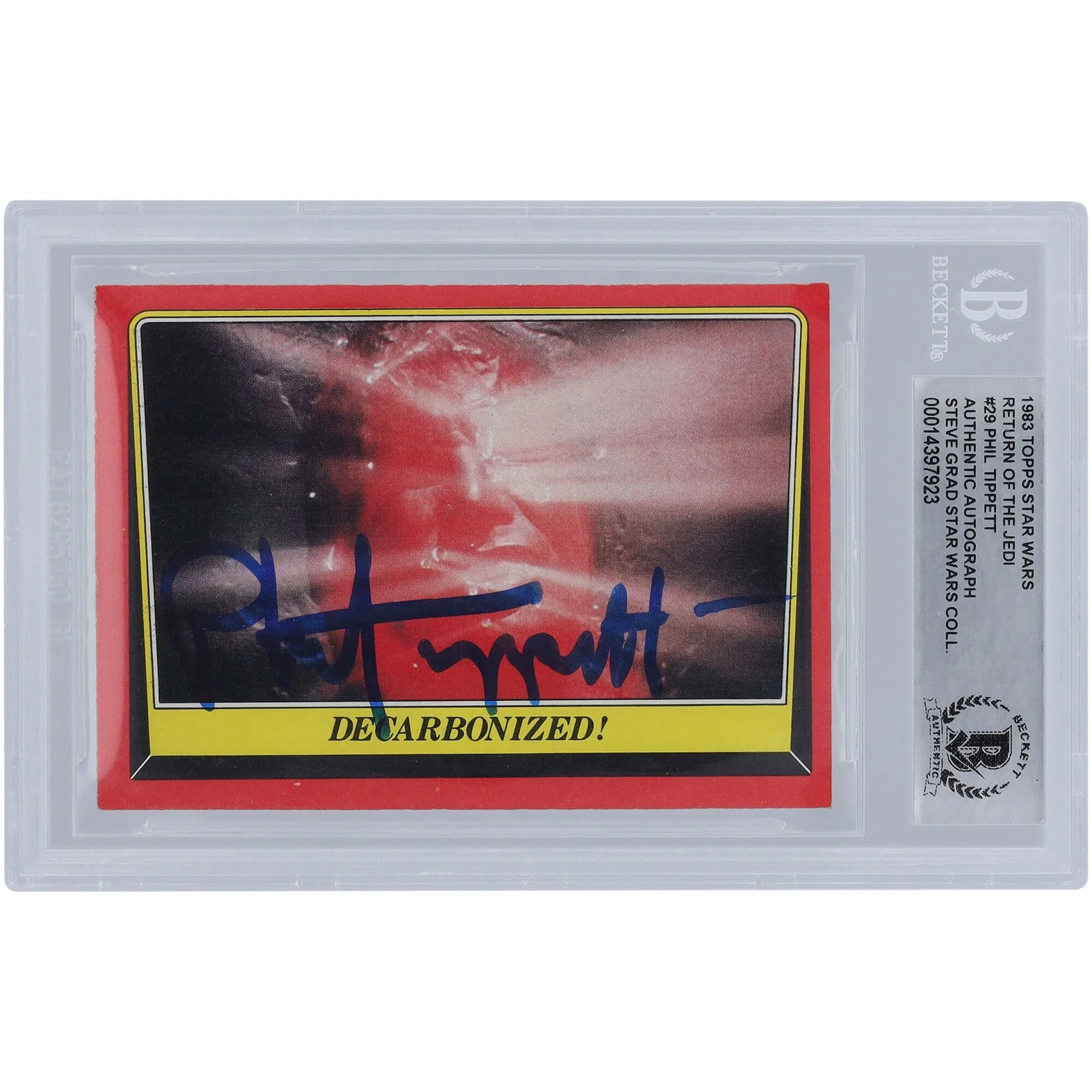 Phil Tippett Signed 1983 Topps Return of the Jedi #29 Card | BGS Authenticated
