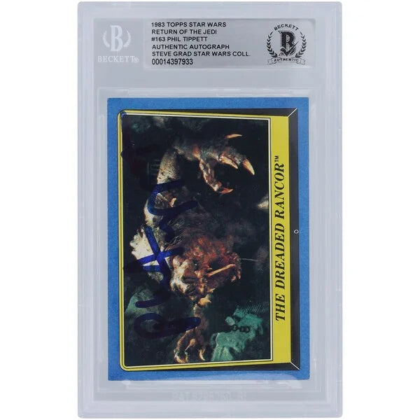 Phil Tippett Signed 1983 Topps Return of the Jedi #163 Card | BGS Authenticated