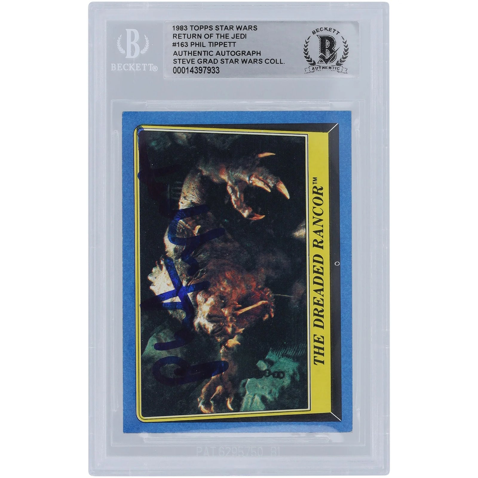 Phil Tippett Signed 1983 Topps Return of the Jedi #163 Card | BGS Authenticated
