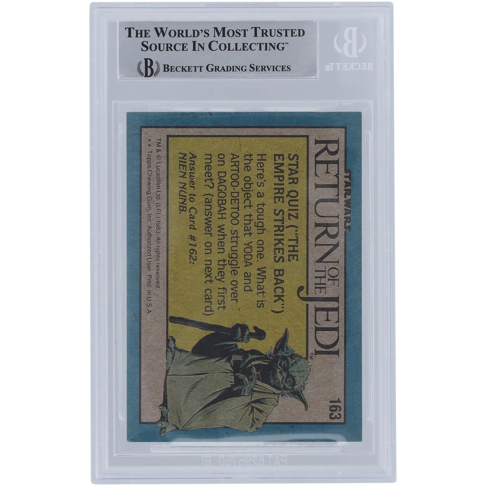 Phil Tippett Signed 1983 Topps Return of the Jedi #163 Card | BGS Authenticated
