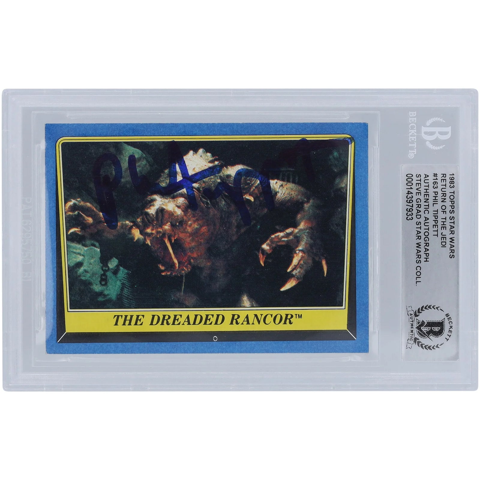 Phil Tippett Signed 1983 Topps Return of the Jedi #163 Card | BGS Authenticated