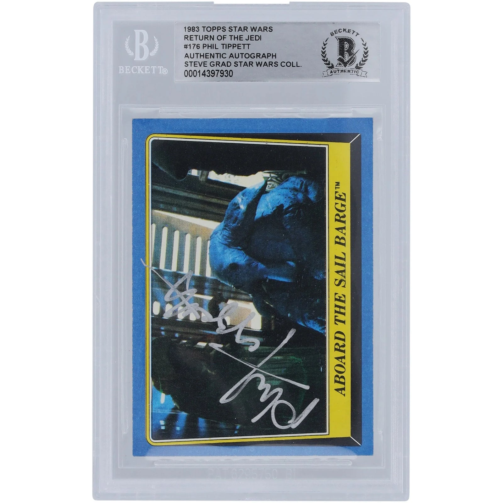 Phil Tippett Signed 1983 Topps Return of the Jedi #176 Card | BGS Authenticated