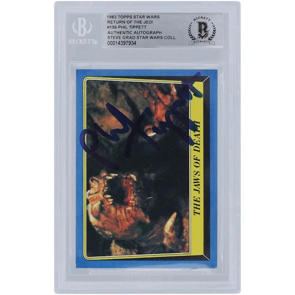 Phil Tippett Signed 1983 Topps Return of the Jedi #156 Card | BGS Authenticated
