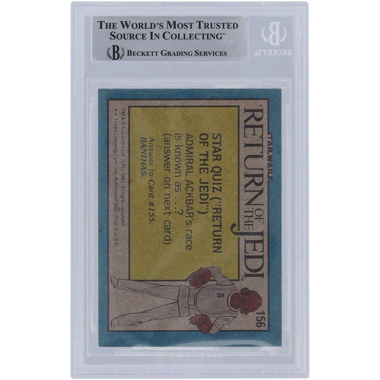 Phil Tippett Signed 1983 Topps Return of the Jedi #156 Card | BGS Authenticated