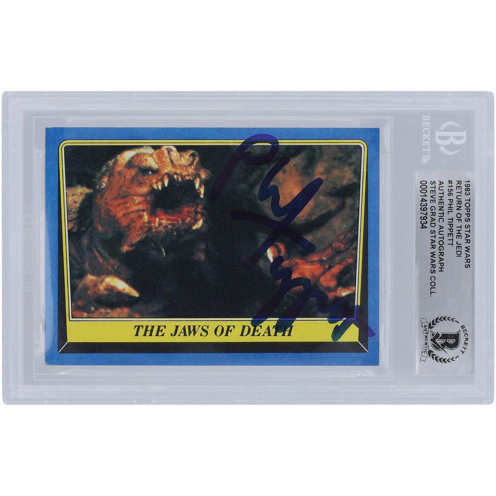 Phil Tippett Signed 1983 Topps Return of the Jedi #156 Card | BGS Authenticated