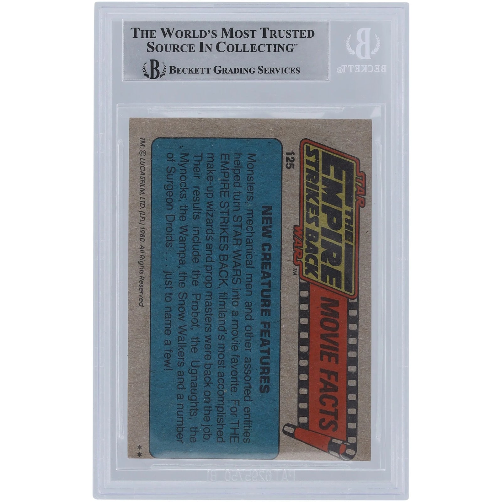 Marc Thorpe Signed 1980 Topps Empire Strikes Back #125 Card | BGS Authenticated