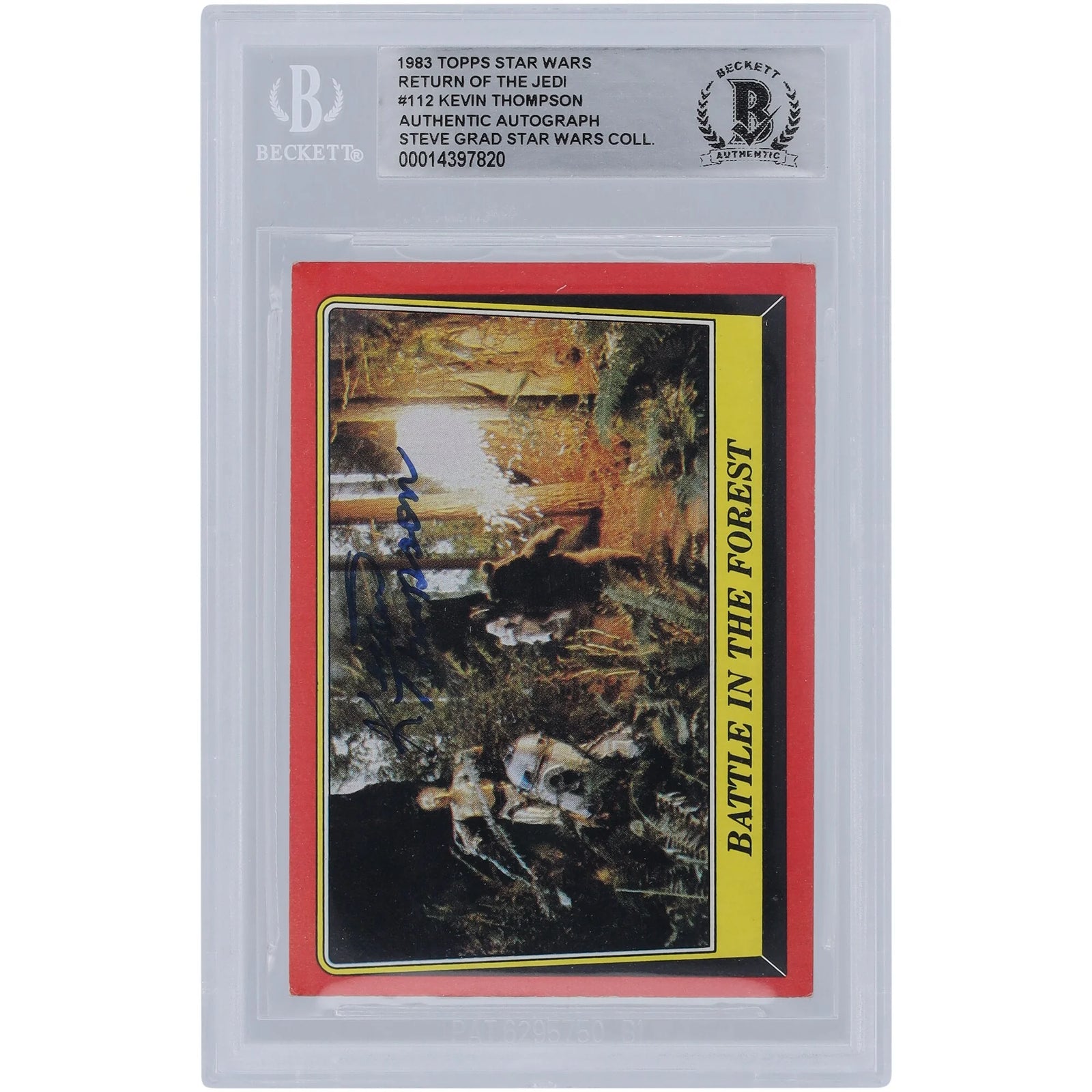 Kevin Thompson Signed 1983 Topps Return of the Jedi #112 Card | BGS Authenticated
