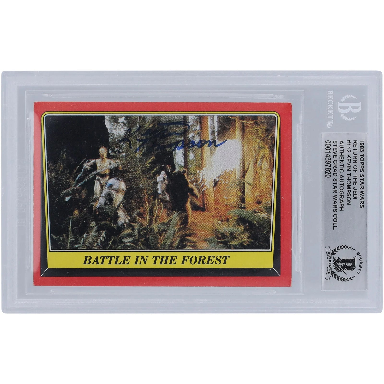 Kevin Thompson Signed 1983 Topps Return of the Jedi #112 Card | BGS Authenticated