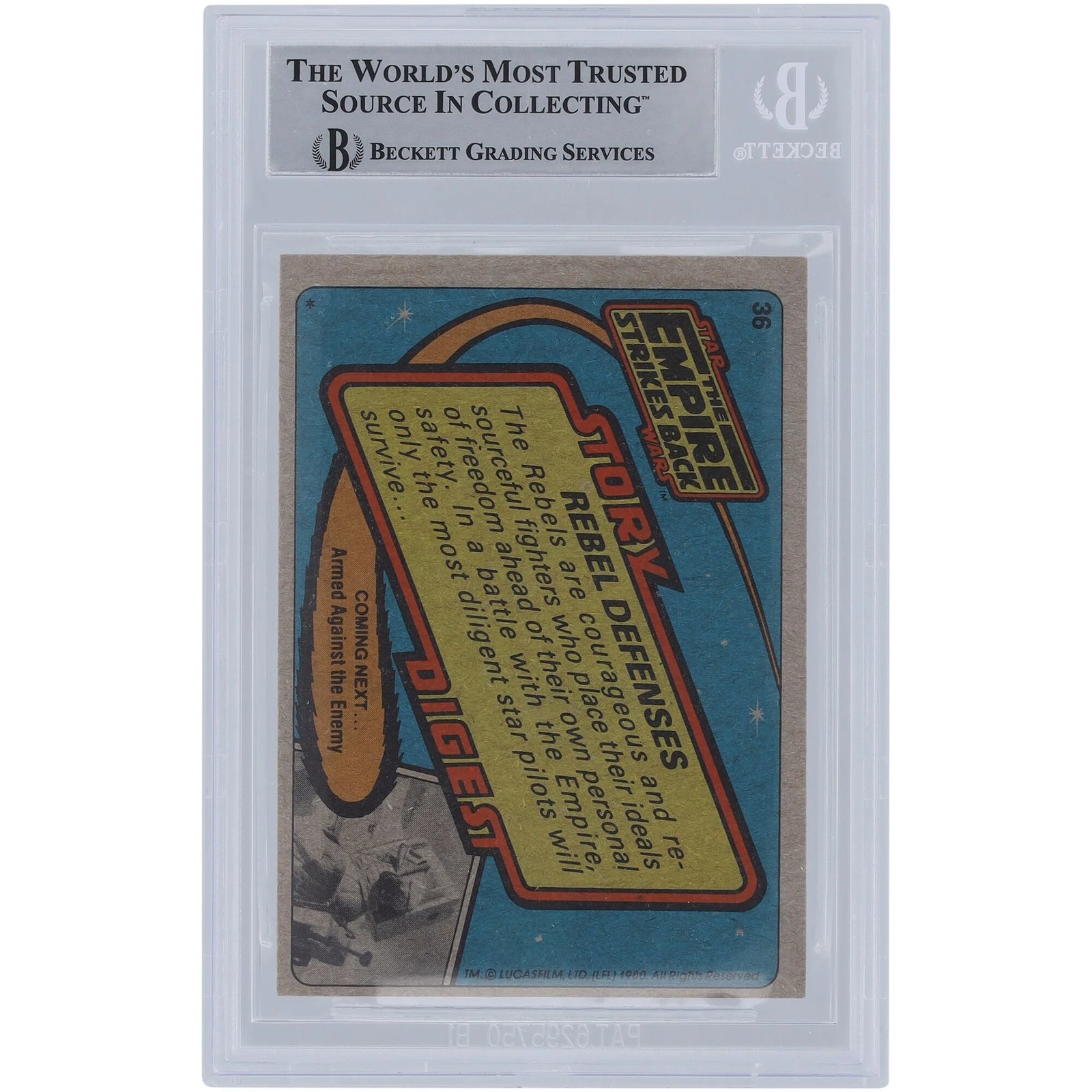 Alan Tomkins Signed 1980 Topps Empire Strikes Back #36 Card | BGS Authenticated