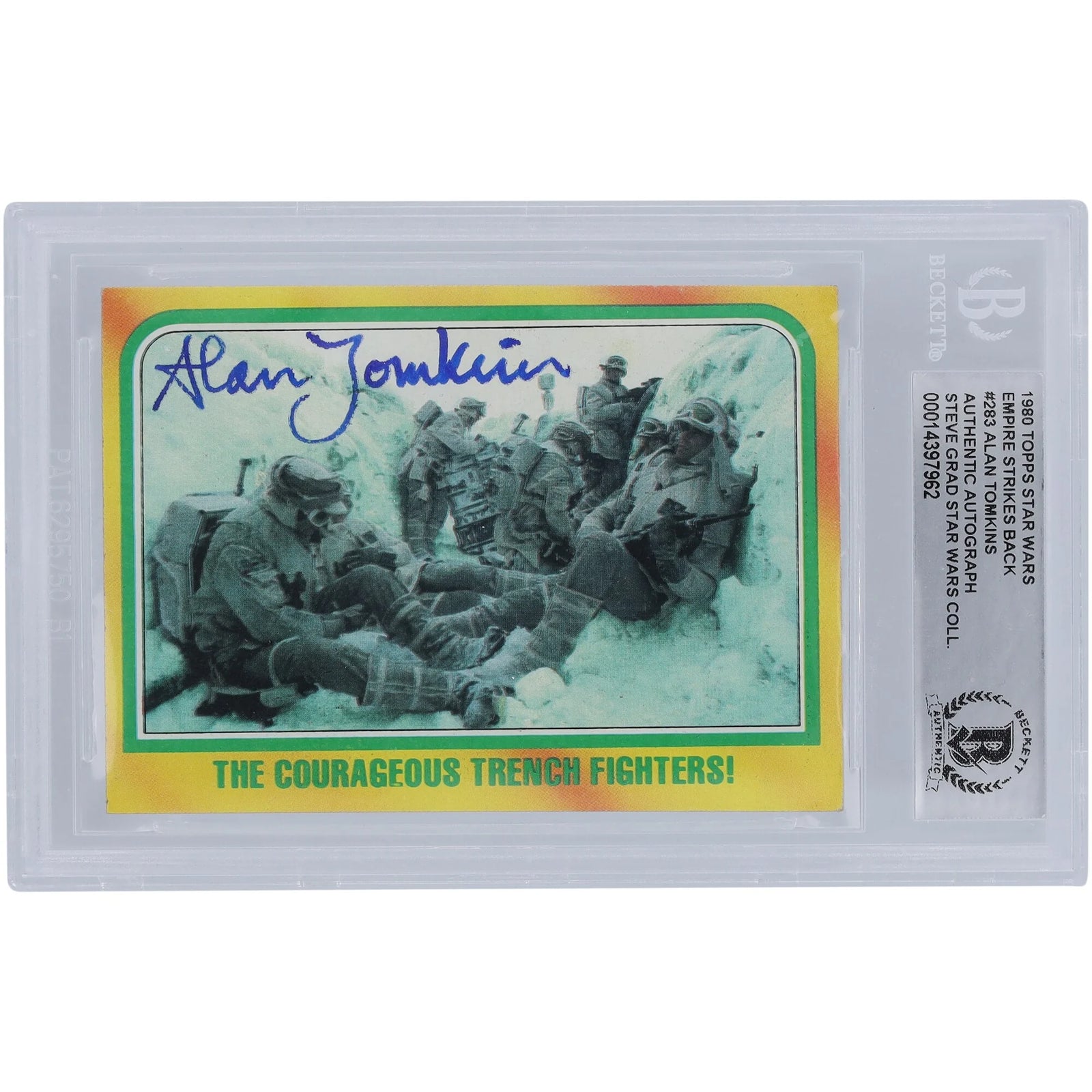Alan Tomkins Signed 1980 Topps Empire Strikes Back #283 | BGS Authenticated