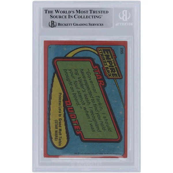 Alan Tomkins Signed 1980 Topps Empire Strikes Back #295 | BGS Authenticated