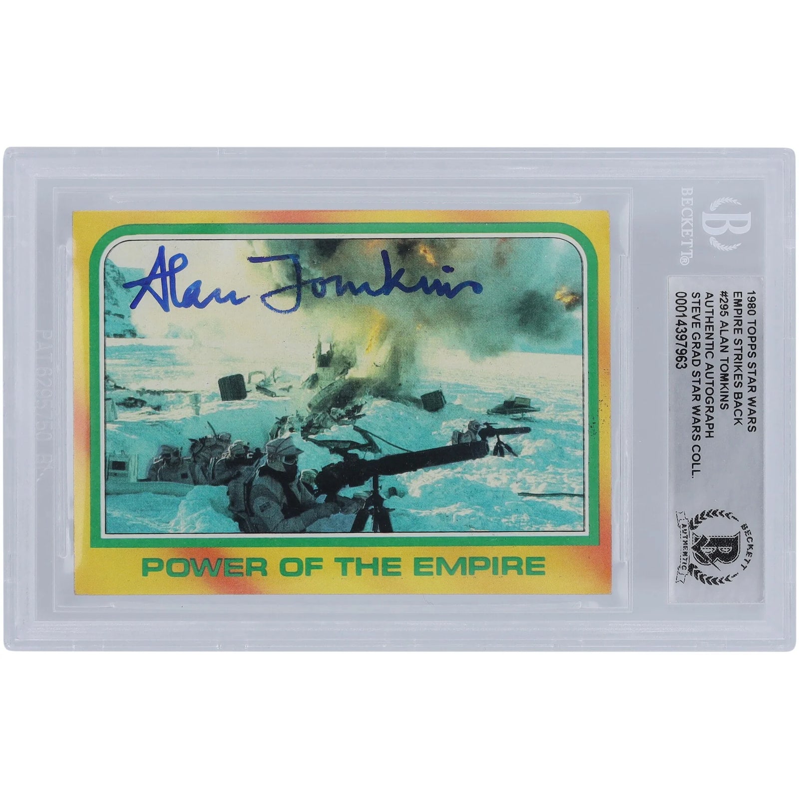 Alan Tomkins Signed 1980 Topps Empire Strikes Back #295 | BGS Authenticated