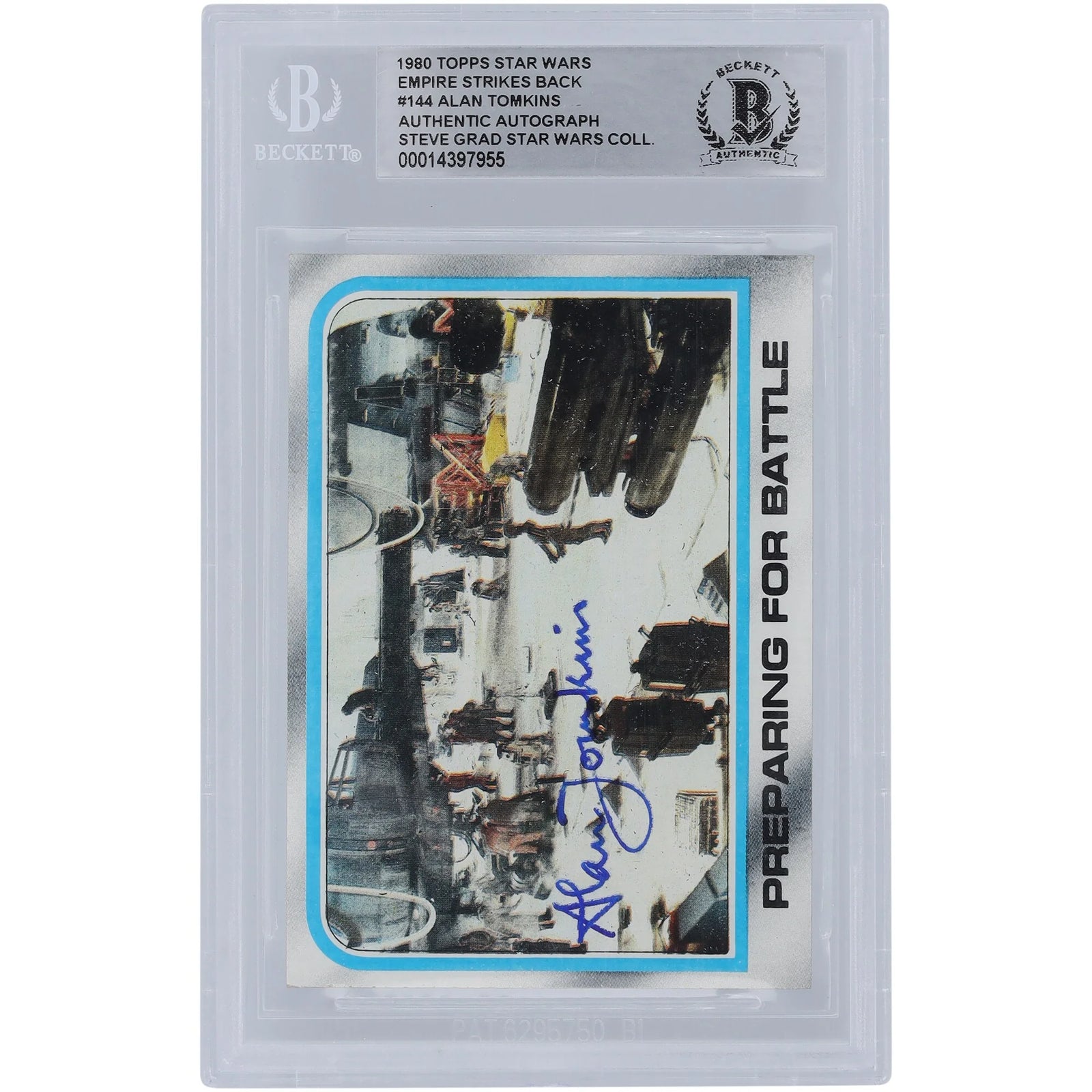 Alan Tomkins Signed 1980 Topps Empire Strikes Back #144 | BGS Authenticated