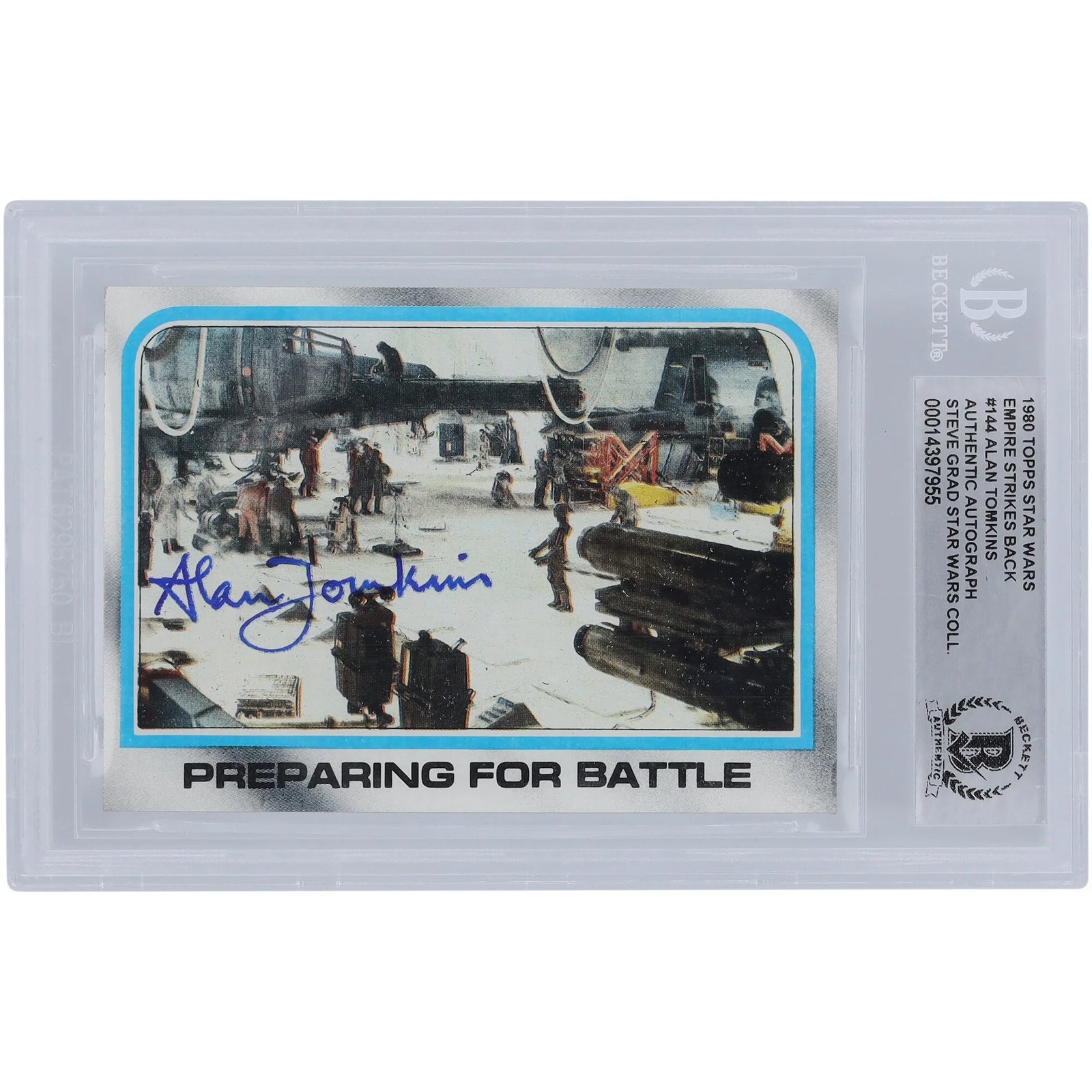 Alan Tomkins Signed 1980 Topps Empire Strikes Back #144 | BGS Authenticated