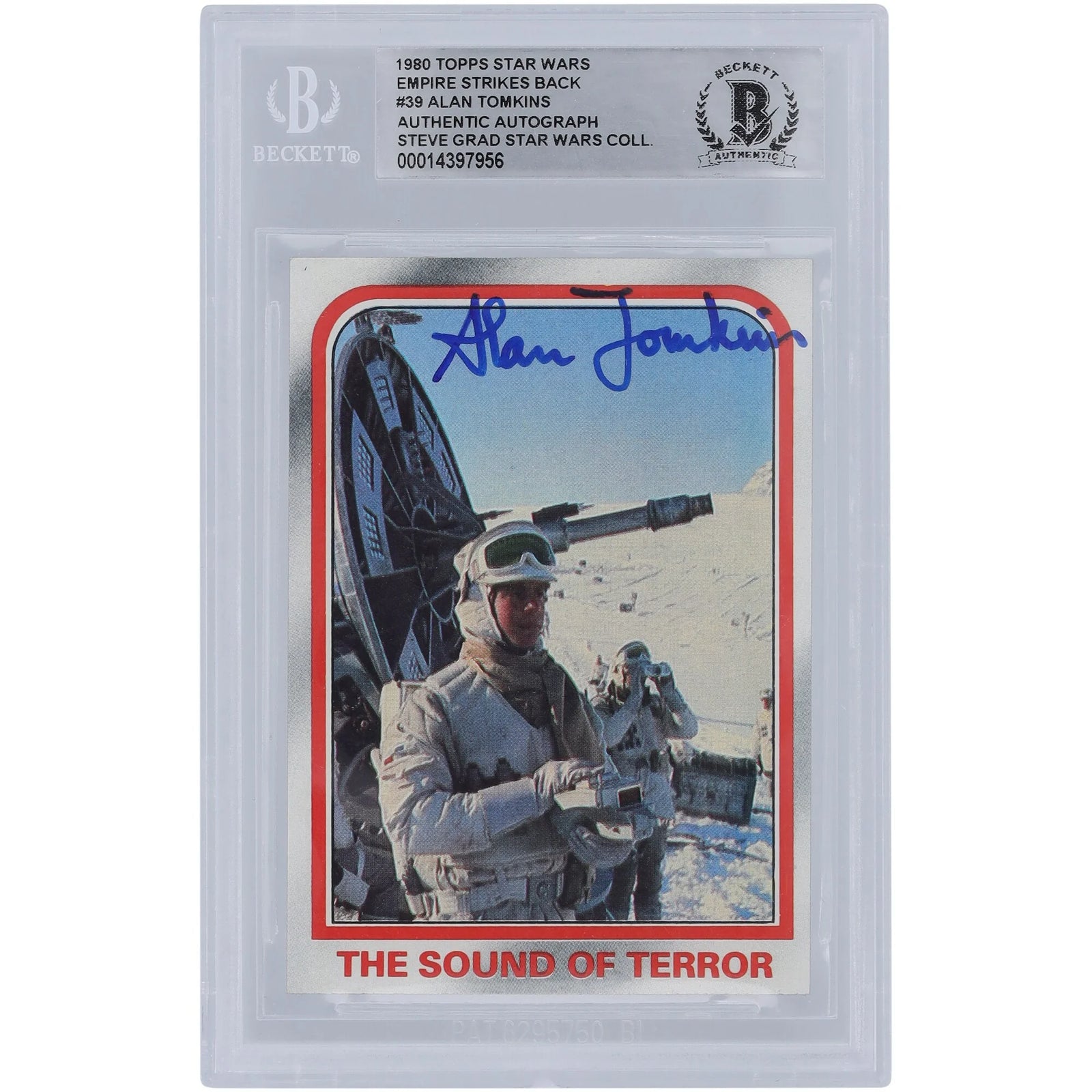 Alan Tomkins Signed 1980 Topps Empire Strikes Back #39 | BGS Authenticated