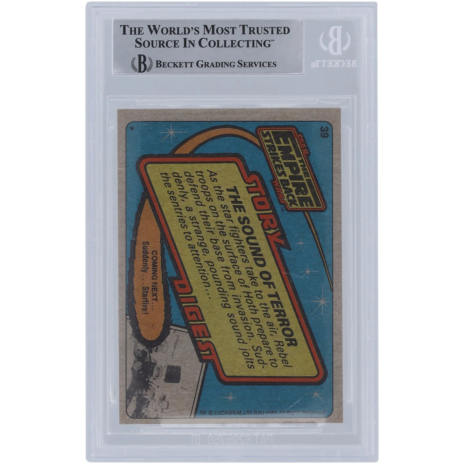 Alan Tomkins Signed 1980 Topps Empire Strikes Back #39 | BGS Authenticated