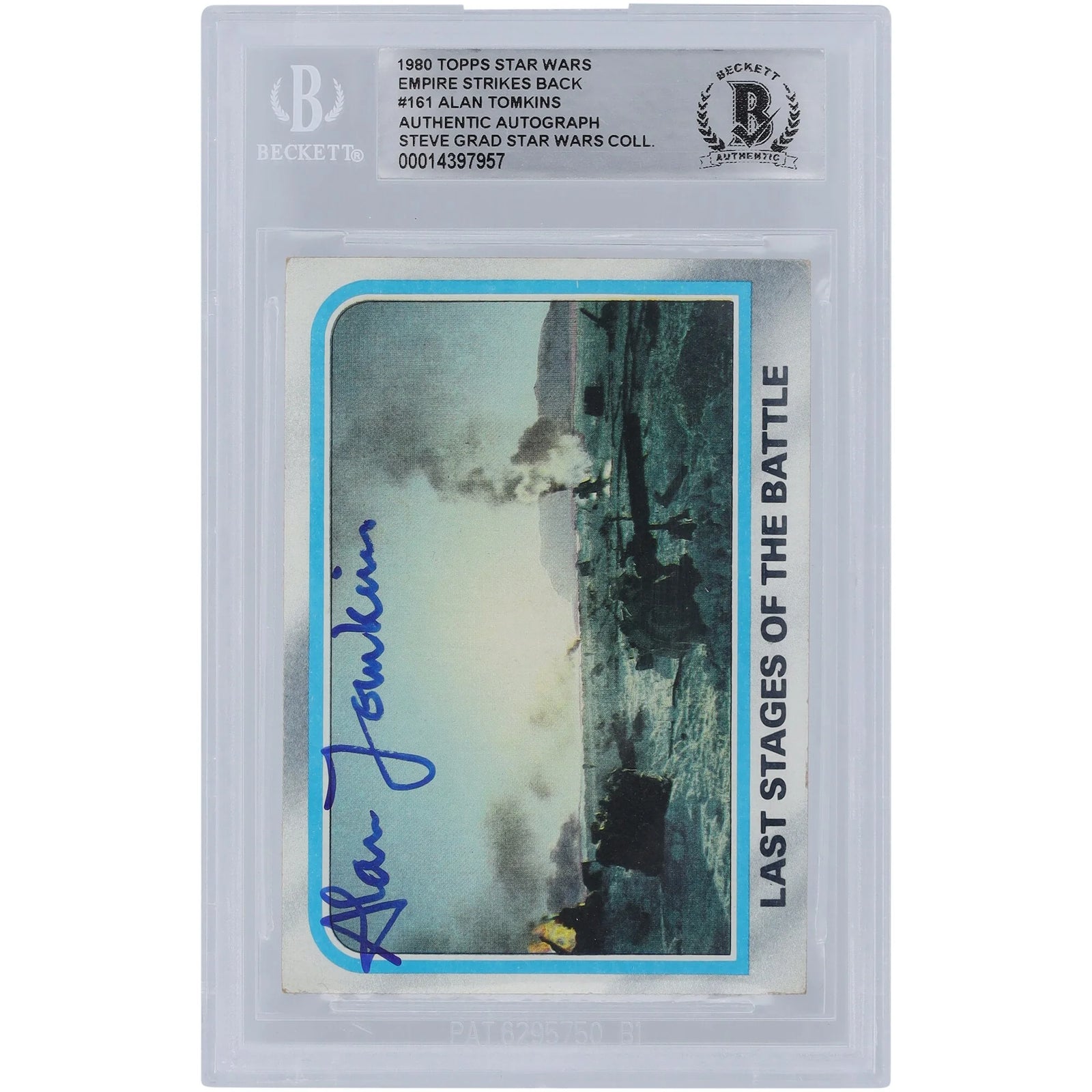 Alan Tomkins Signed 1980 Topps Empire Strikes Back #161 | BGS Authenticated