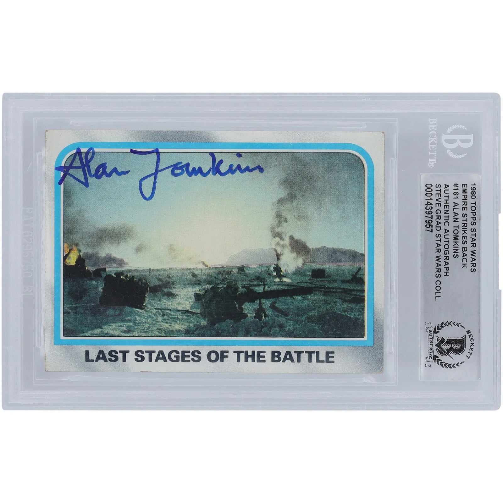 Alan Tomkins Signed 1980 Topps Empire Strikes Back #161 | BGS Authenticated