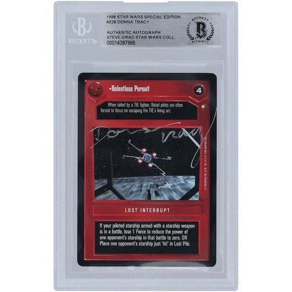Donna Tracy Signed Star Wars 1998 CCG Special Edition #228 | Beckett Authenticated