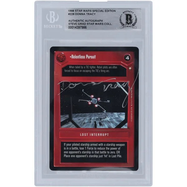 Donna Tracy Signed Star Wars 1998 CCG Special Edition #228 | Beckett Authenticated