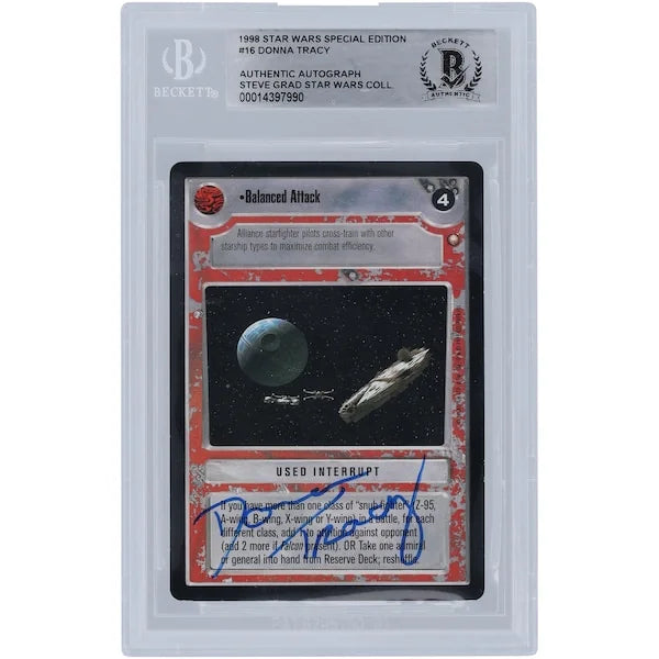 Donna Tracy Signed Star Wars 1998 CCG Premiere #16 | BGS Authenticated