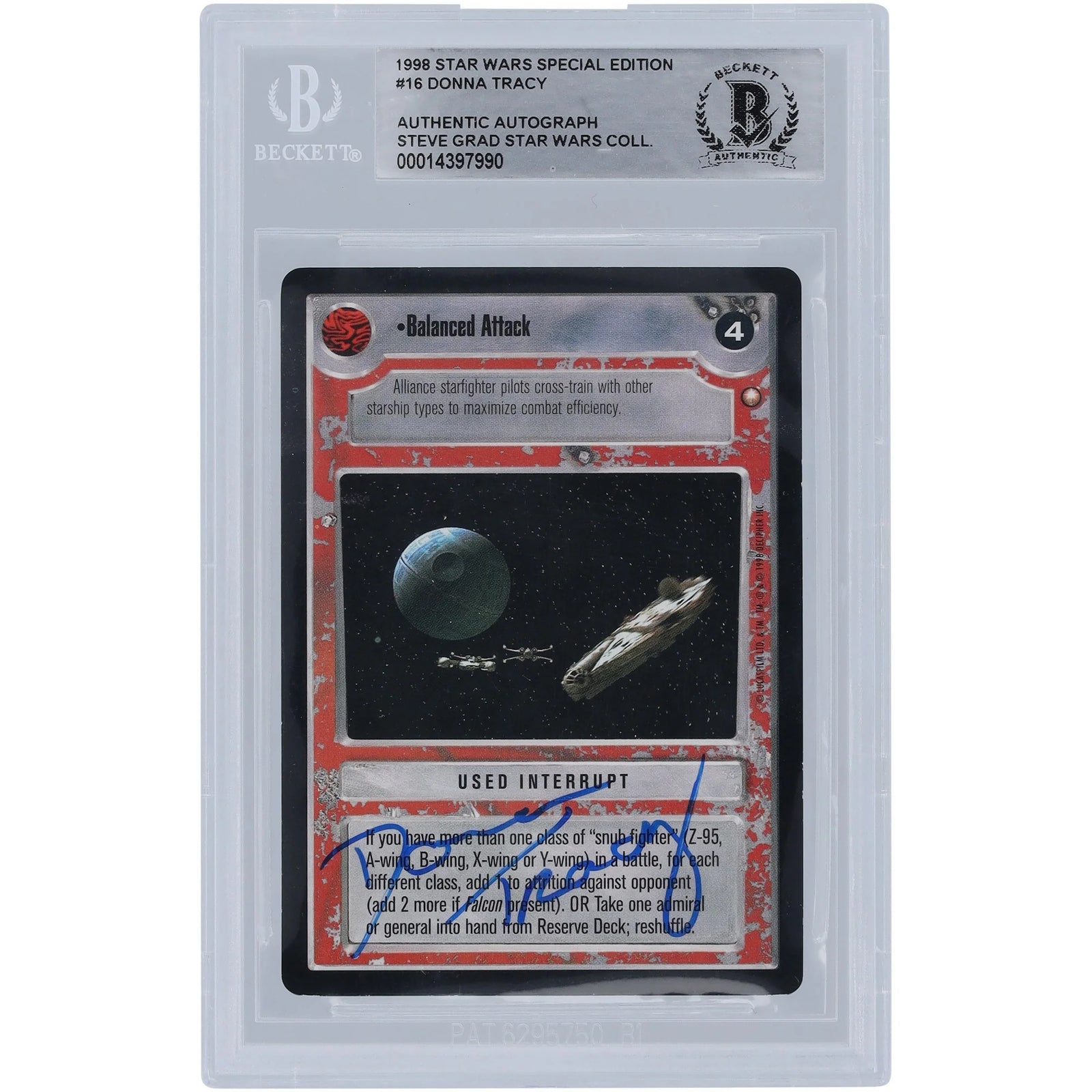 Donna Tracy Signed Star Wars 1998 CCG Premiere #16 | BGS Authenticated