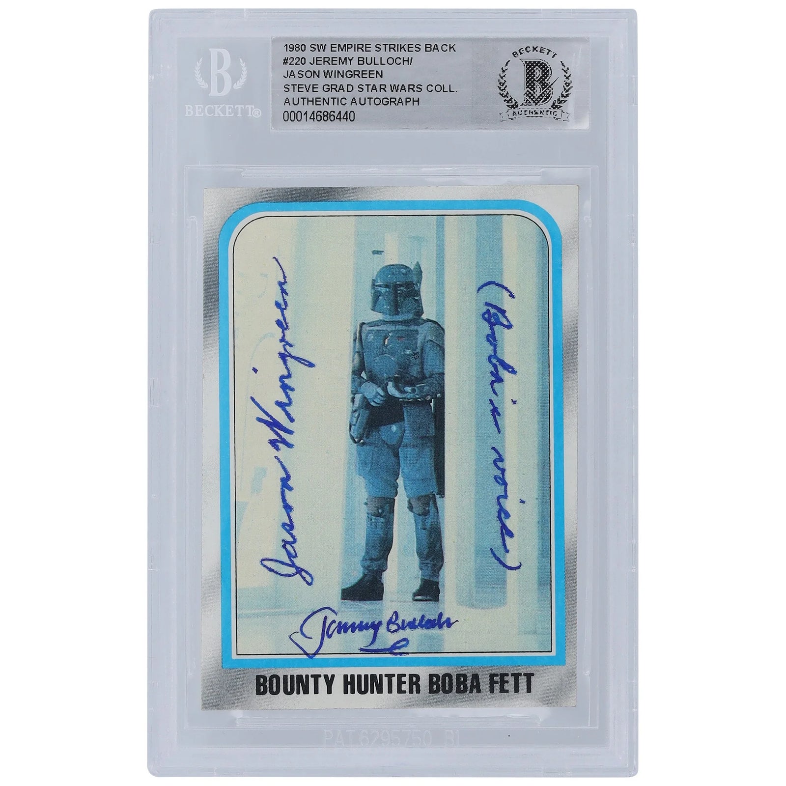 Jeremy Bulloch and Jason Wingreen Signed 1980 Topps Empire Strikes Back #220 | Boba's Voic