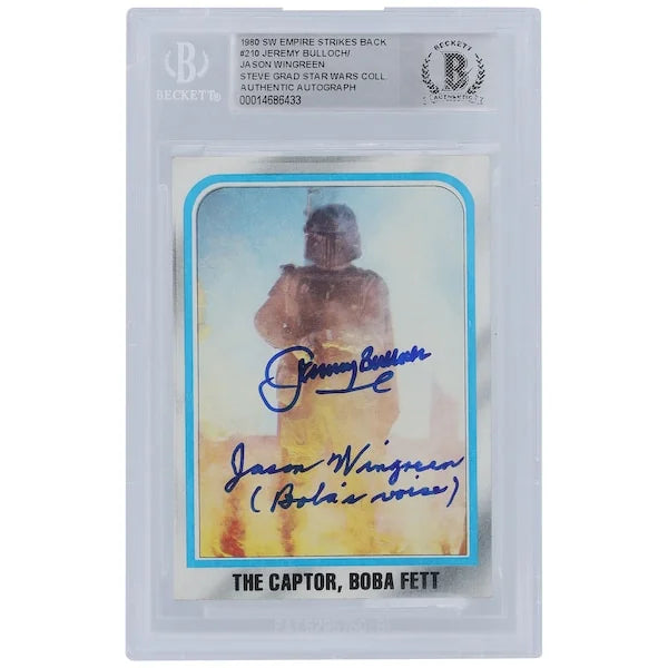 Jeremy Bulloch and Jason Wingreen Signed 1980 Topps Empire Strikes Back #210 | Boba's Voic