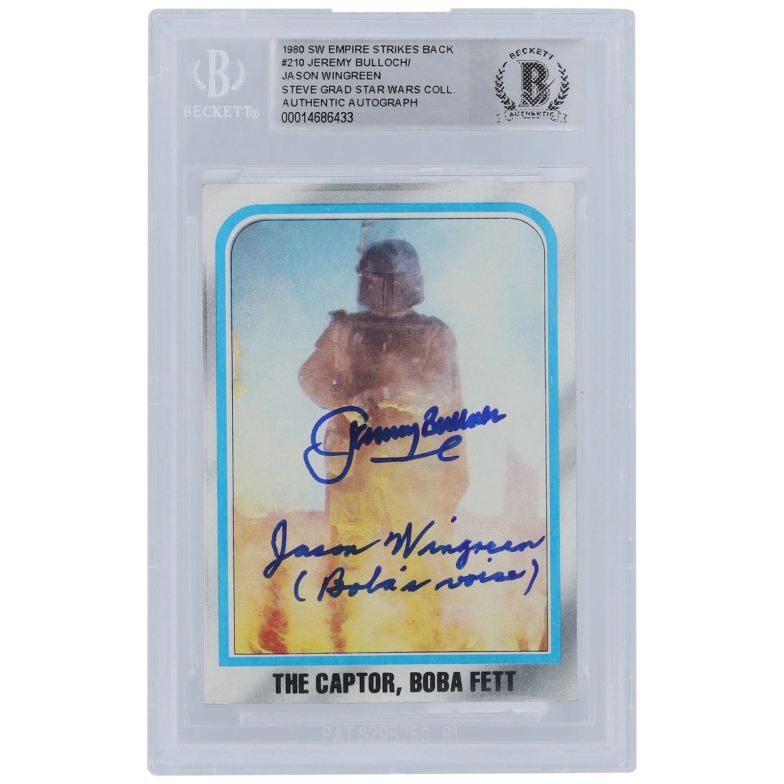 Jeremy Bulloch and Jason Wingreen Signed 1980 Topps Empire Strikes Back #210 | Boba's Voic