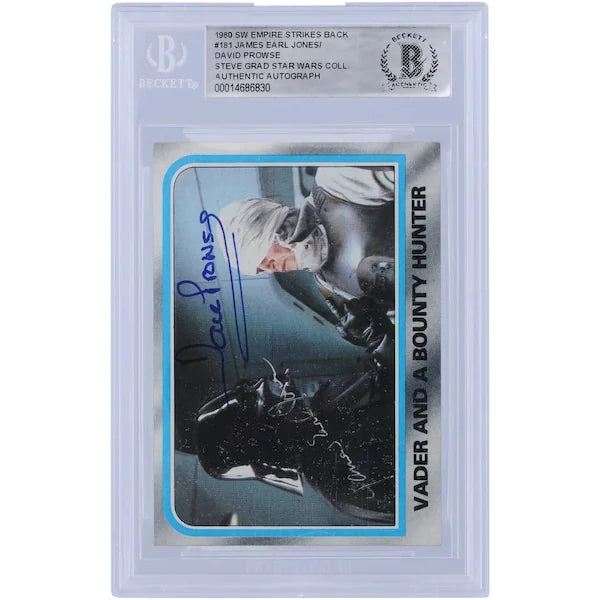 David Prowse and James Earl Jones Signed 1980 Topps Empire Strikes Back #181 | BGS Authent