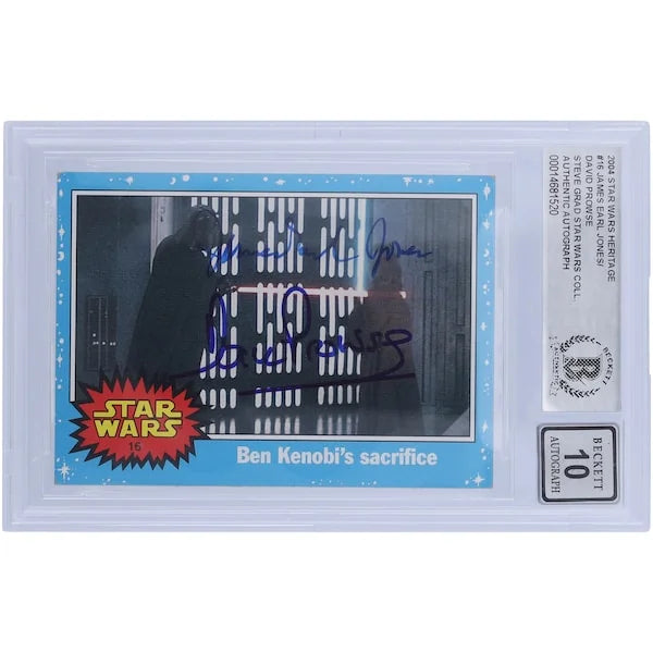 David Prowse and James Earl Jones Signed 2004 Topps Heritage #16 | BGS 10