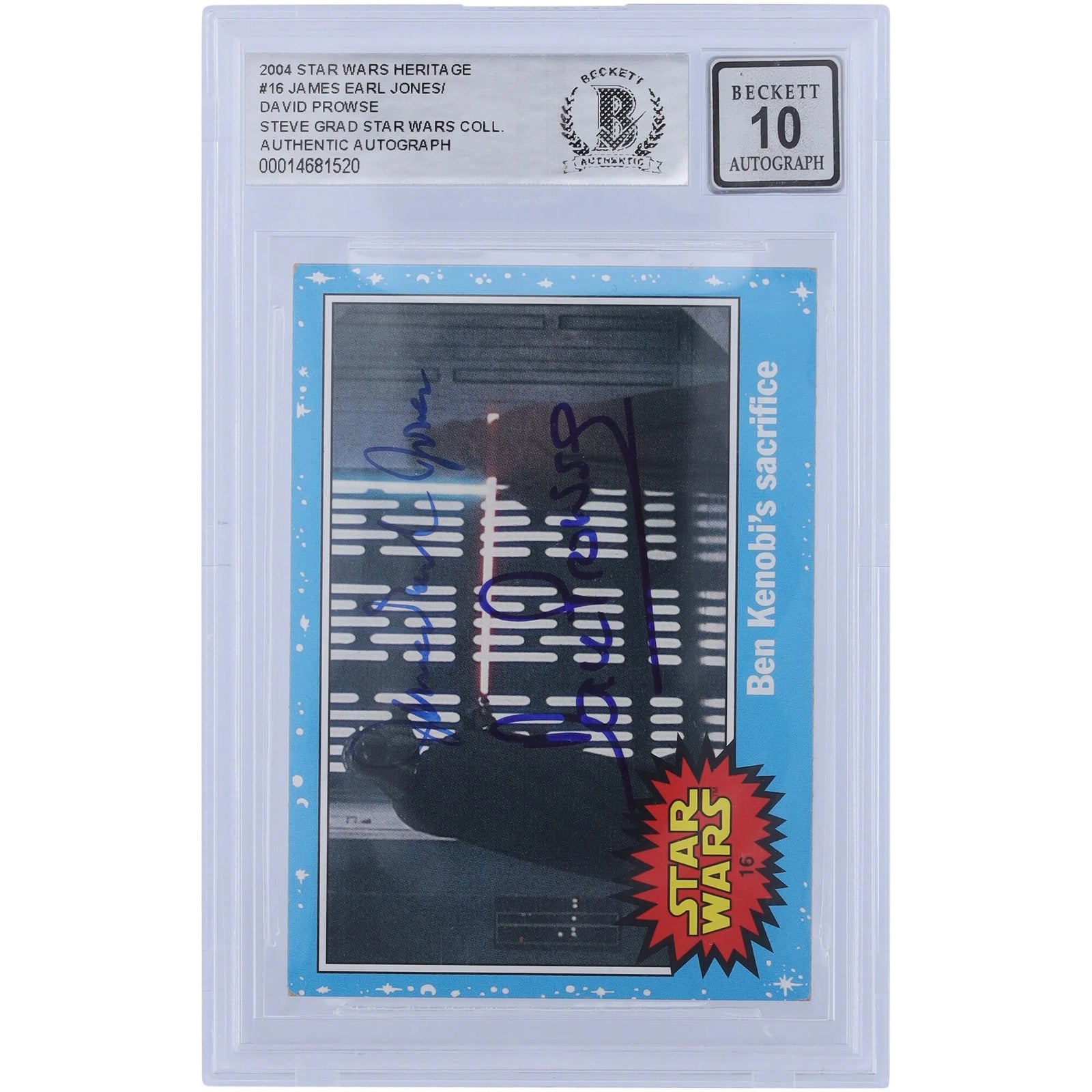 David Prowse and James Earl Jones Signed 2004 Topps Heritage #16 | BGS 10